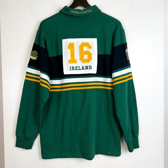 Retro Irish Heritage Collection #16 Green Polo Shirt Mens - L - Picture 6 of 11